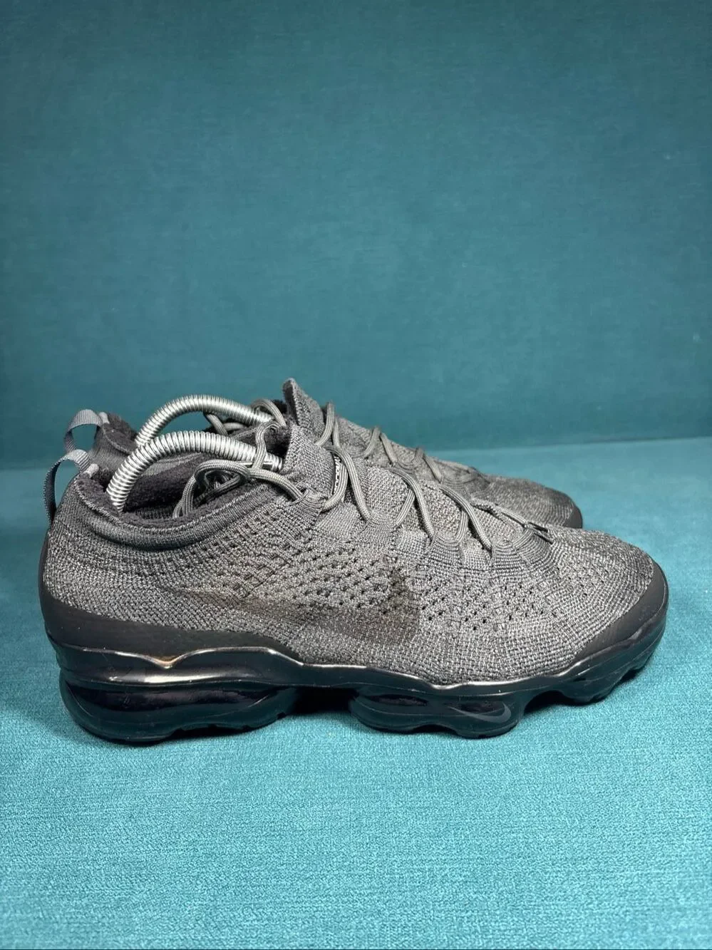 Nike Air VaporMax 2023 Flyknit Mens Size 9.5 Triple Black Sneakers DV1678-006